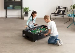 Bandito Mini Tafelvoetbal met Telescopische Stangen - Zwart - Tweedekans