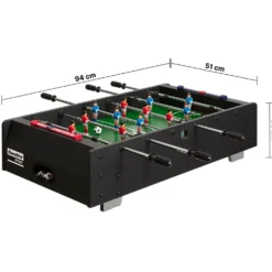 Bandito Mini Tafelvoetbal met Telescopische Stangen - Zwart - Tweedekans