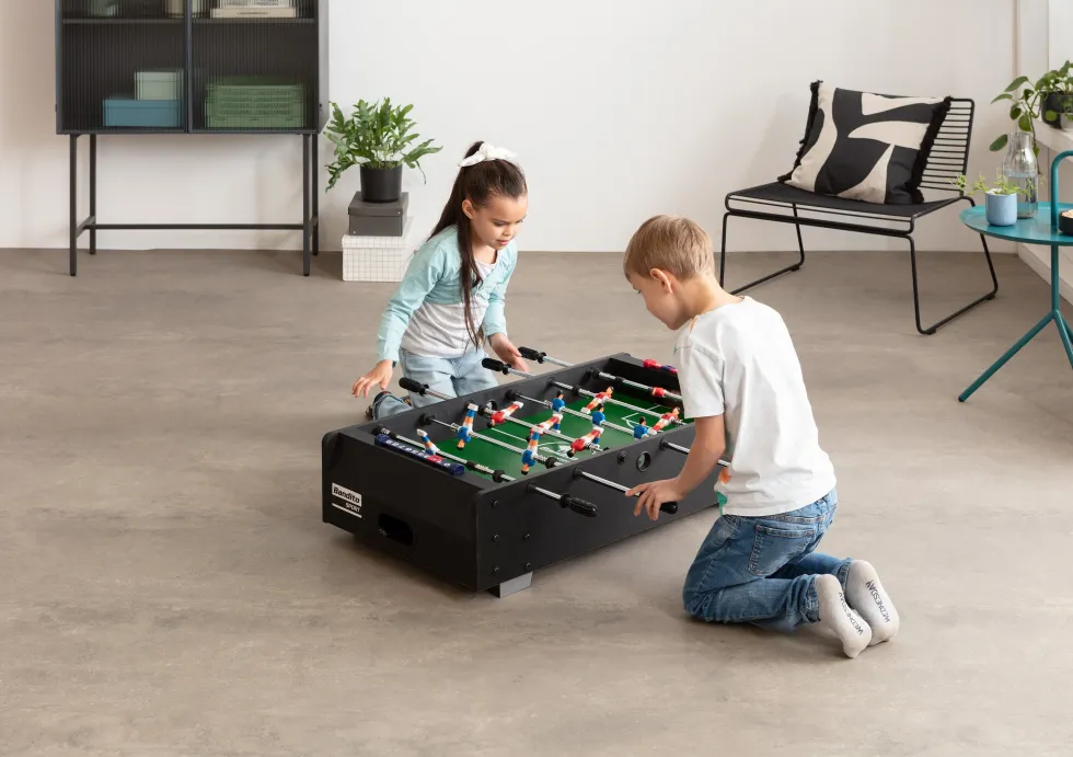 Bandito Mini Tafelvoetbal met Telescopische Stangen - Zwart