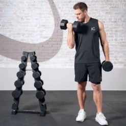 Centr Dumbbell Toren met 12-delige dumbbellset - 4 t/m 14 kg