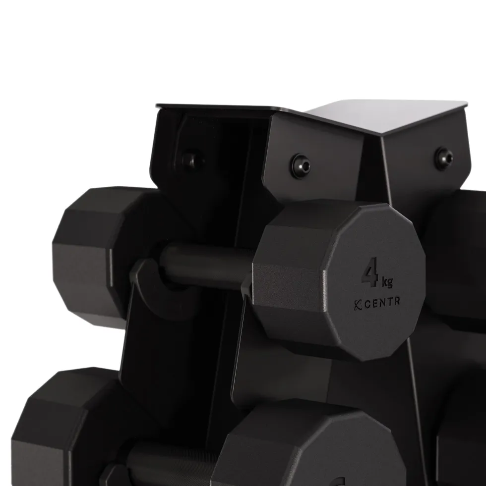 Centr Dumbbell Toren met 12-delige dumbbellset - 4 t/m 14 kg