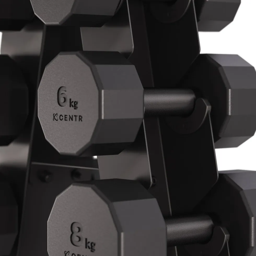 Centr Dumbbell Toren met 12-delige dumbbellset - 4 t/m 14 kg
