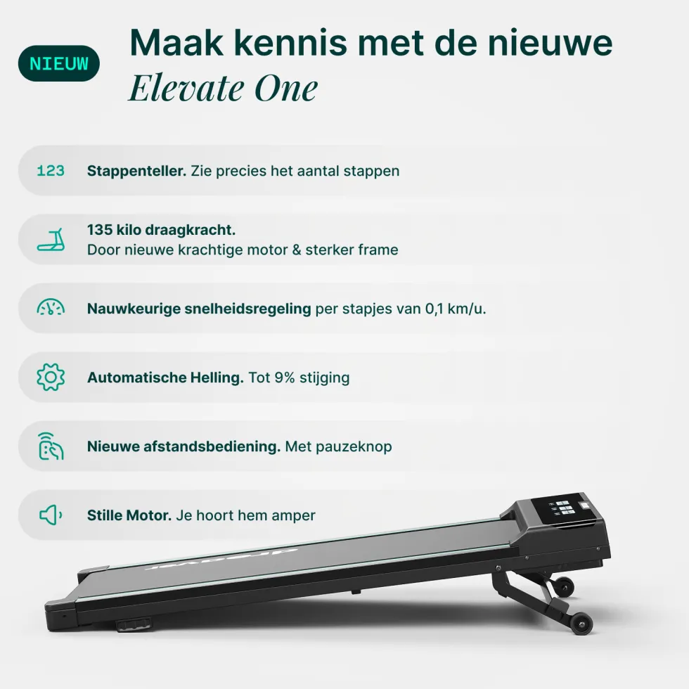 Dreaver Elevate One Walkingpad - met Stappenteller