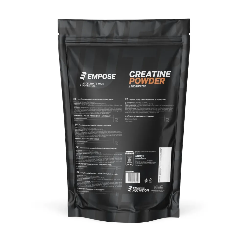 Empose Nutrition Creatine Poeder - Creatine Monohydraat - 500 gr