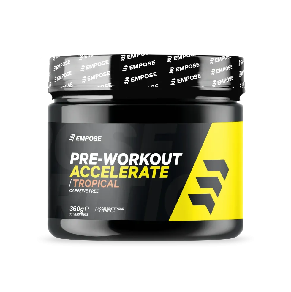 Empose Nutrition Pre-Workout Accelerate - Cafeïnevrij - 360 gr - Tropical