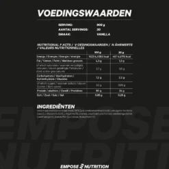 Empose Nutrition Whey Protein - Eiwit Poeder - Vanille - 908 gram