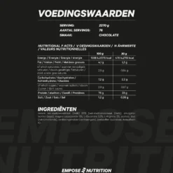 Empose Nutrition Whey Protein - Eiwit Poeder - Chocolade - 2270 gram