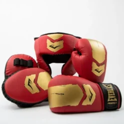 Everlast Prospect 2 Boxing Kit - Bokshandschoenen, Pads en Hoofdbeschermer - Rood/Goud