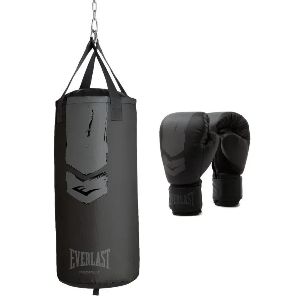 Everlast Prospect 2 Heavy Bag Kit - Bokszak & Bokshandschoenen - Zwart/Grijs