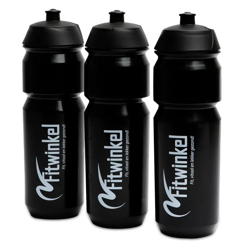 Fitwinkel Bidon - 750 ml - Zwart