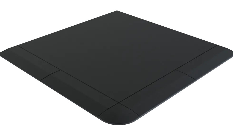 Flow Fitness Rubberen Tegel - 100 x 100 cm - Inclusief Connector