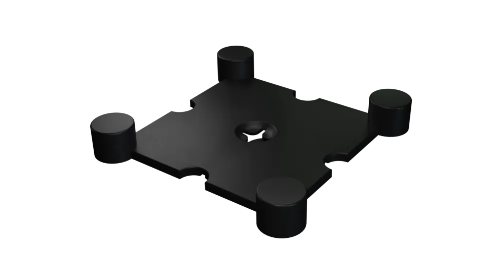 Flow Fitness Rubberen Tegel - 100 x 100 cm - Inclusief Connector