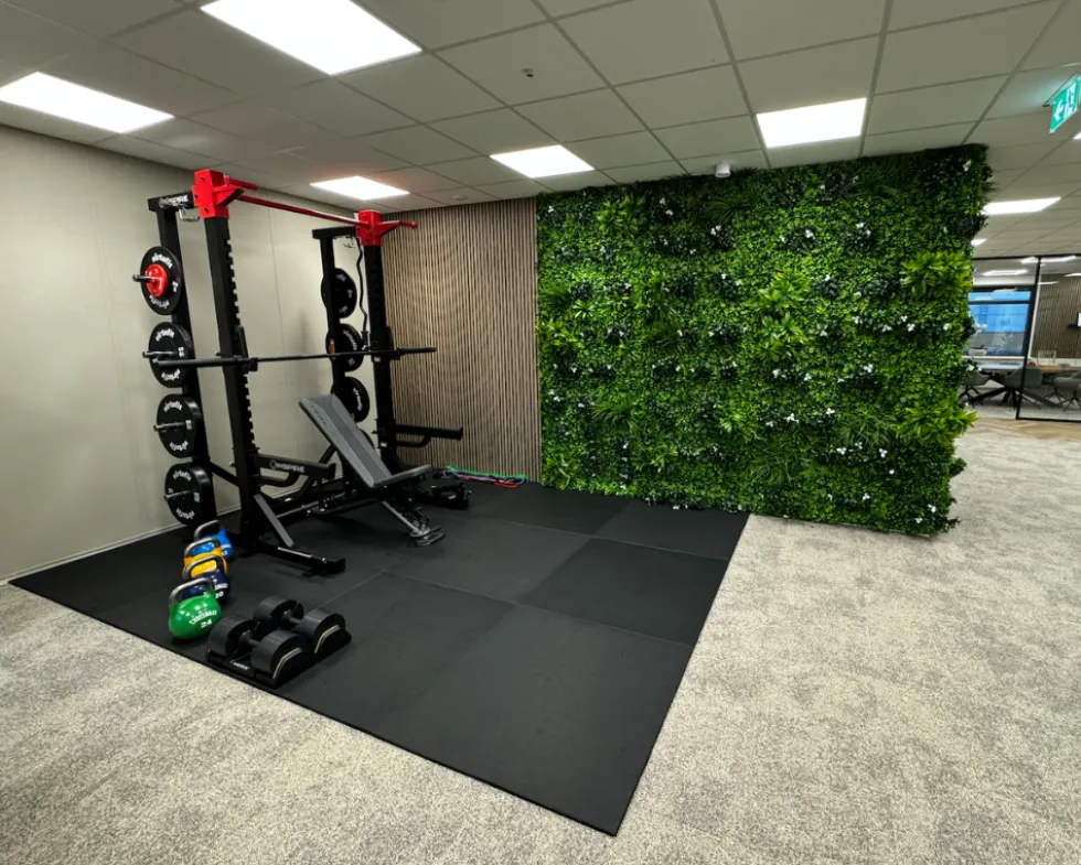 Flow Fitness Rubberen Tegel - 100 x 100 cm - Inclusief Connector
