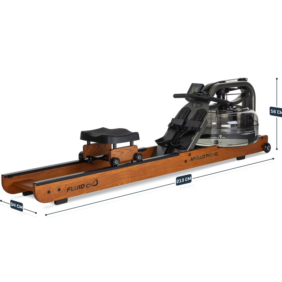 Fluid Rower Apollo Pro XL Roeitrainer - Donker Eiken