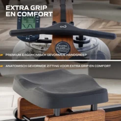 Fluid Rower Viking 3 XL Roeitrainer - Walnoot