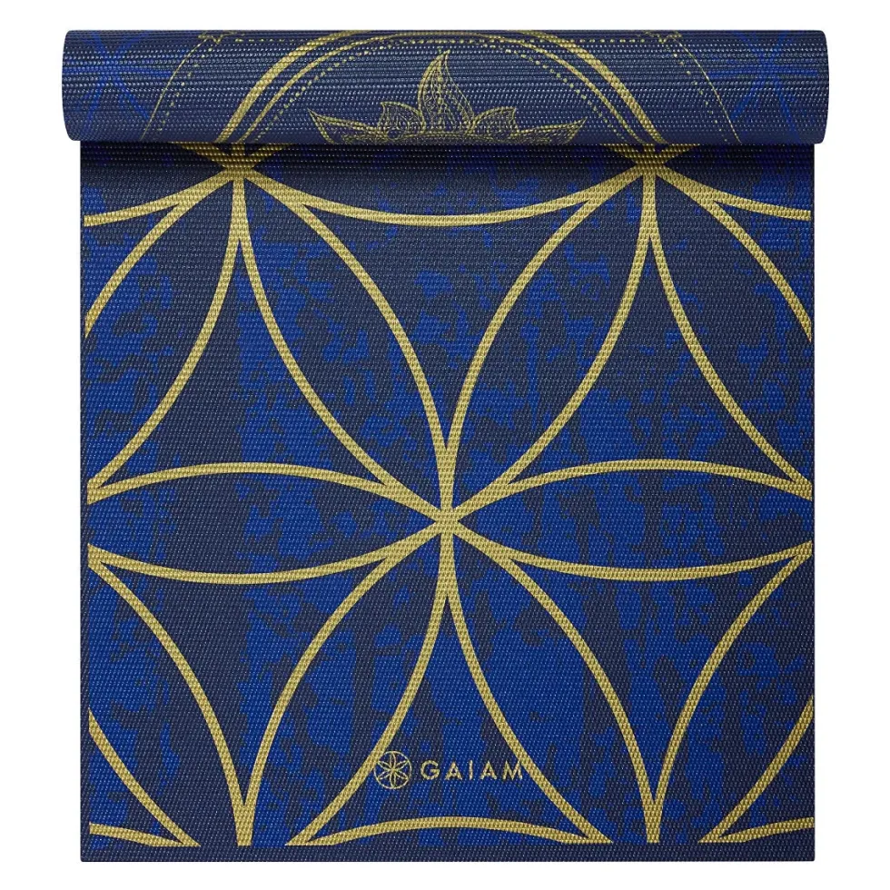 Gaiam Reversible Yogamat - 6 mm - Metallic Sun & Moon
