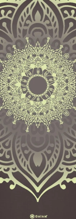 Gaiam Yoga Mat - Cool Matcha Sundial Layers - 5 mm