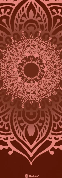 Gaiam Yoga Mat - Intense Rust Sundial Layers - 5 mm