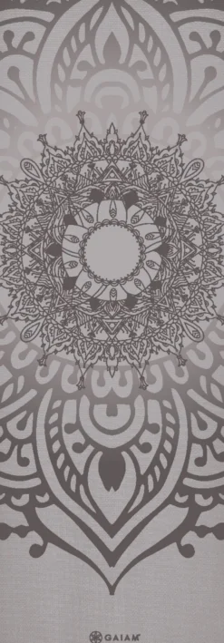 Gaiam Yogamat - Sustained Grey Sundial Layers - 5 mm