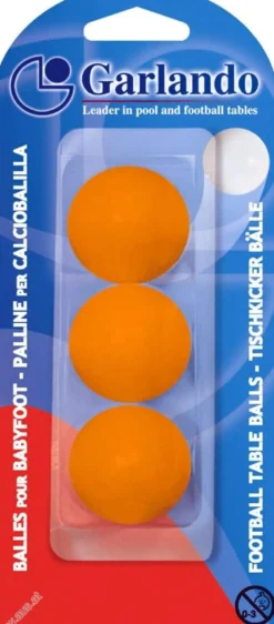 Garlando Tafelvoetbal Balletjes - Oranje - 3 Stuks