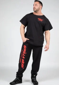 Gorilla Wear Augustine Old School Trainingsbroek - Zwart/Rood