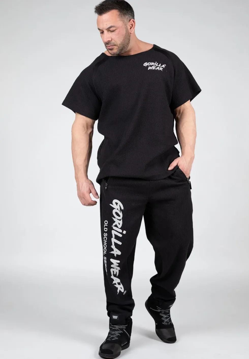 Gorilla Wear Augustine Old School Work Out Top - Zwart