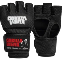 Gorilla Wear Berea MMA Handschoenen (Zonder Duim) - Zwart/Wit