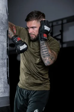 Gorilla Wear Berea MMA Handschoenen (Zonder Duim) - Zwart/Wit