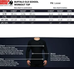 Gorilla Wear Buffalo Old School Workout T-Shirt - Zwart/Rood
