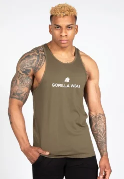 Gorilla Wear Carter Stretch Tank Top - Legergroen