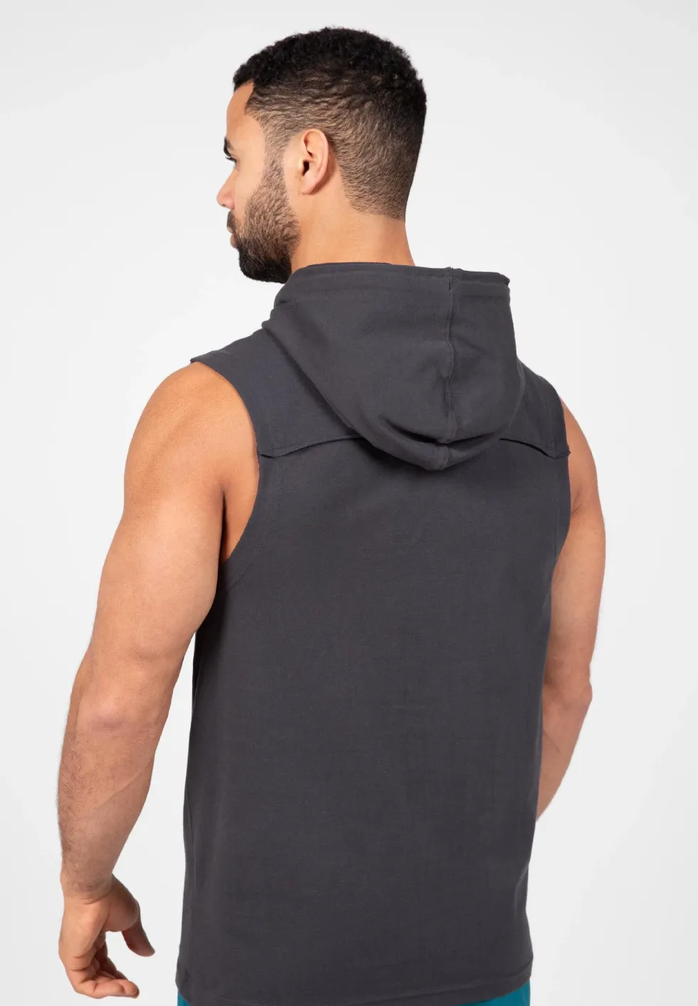 Gorilla Wear Chico Mouwloos T-shirt met Capuchon - Donkergrijs