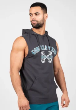 Gorilla Wear Chico Mouwloos T-shirt met Capuchon - Donkergrijs