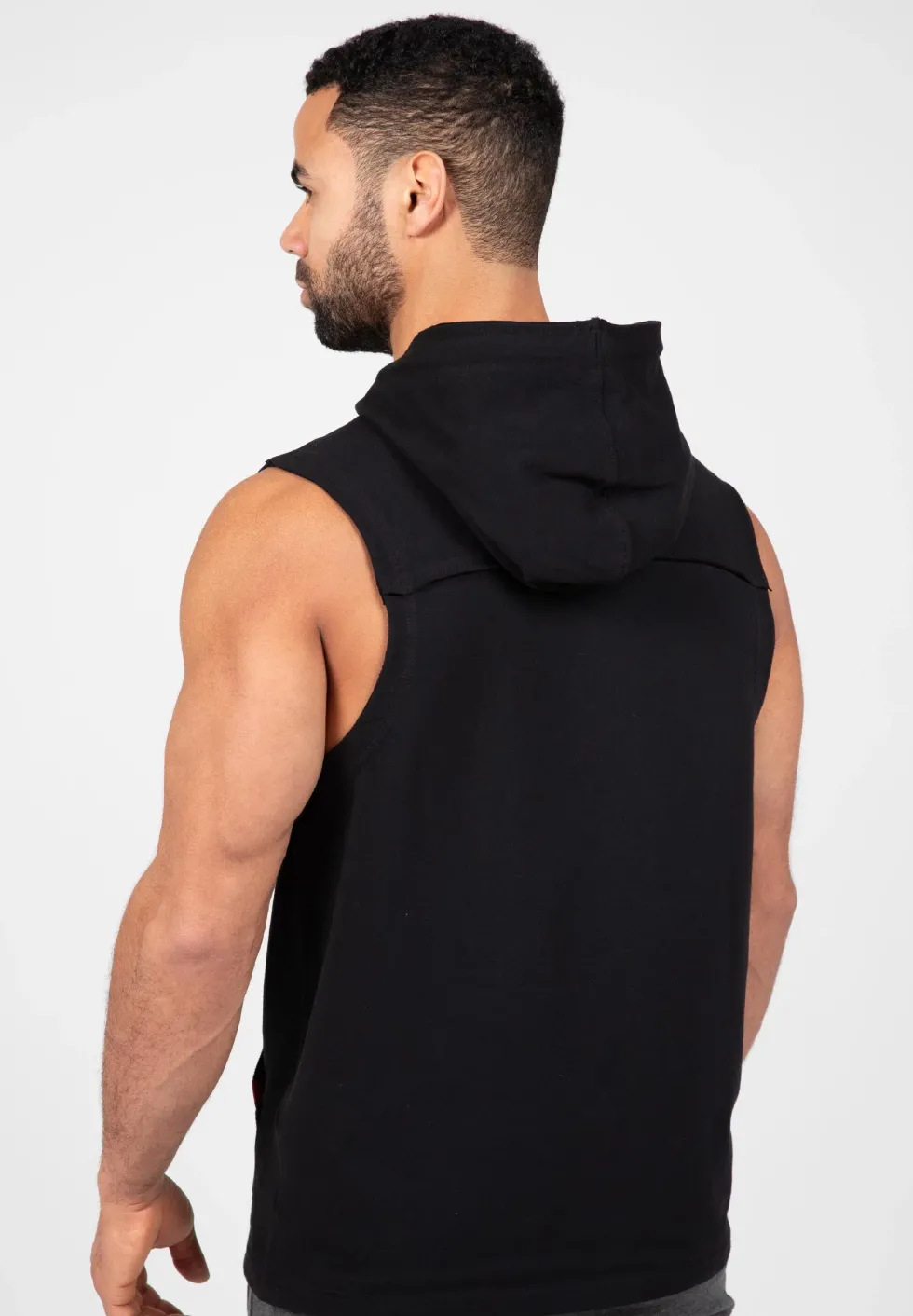 Gorilla Wear Chico Mouwloos T-shirt met Capuchon - Zwart