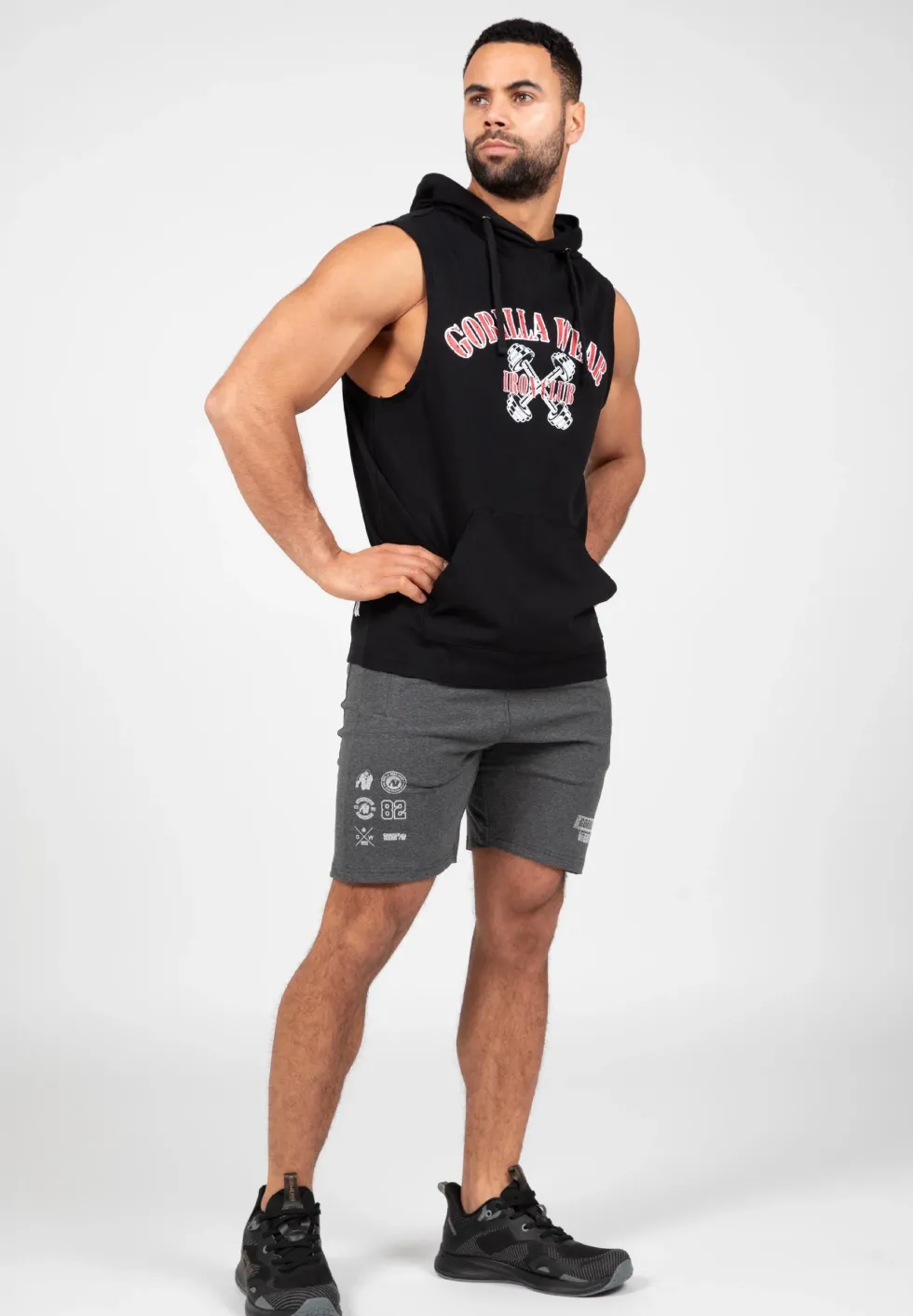 Gorilla Wear Chico Mouwloos T-shirt met Capuchon - Zwart