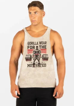 Gorilla Wear Churchill Stringer - Verwassen Groen