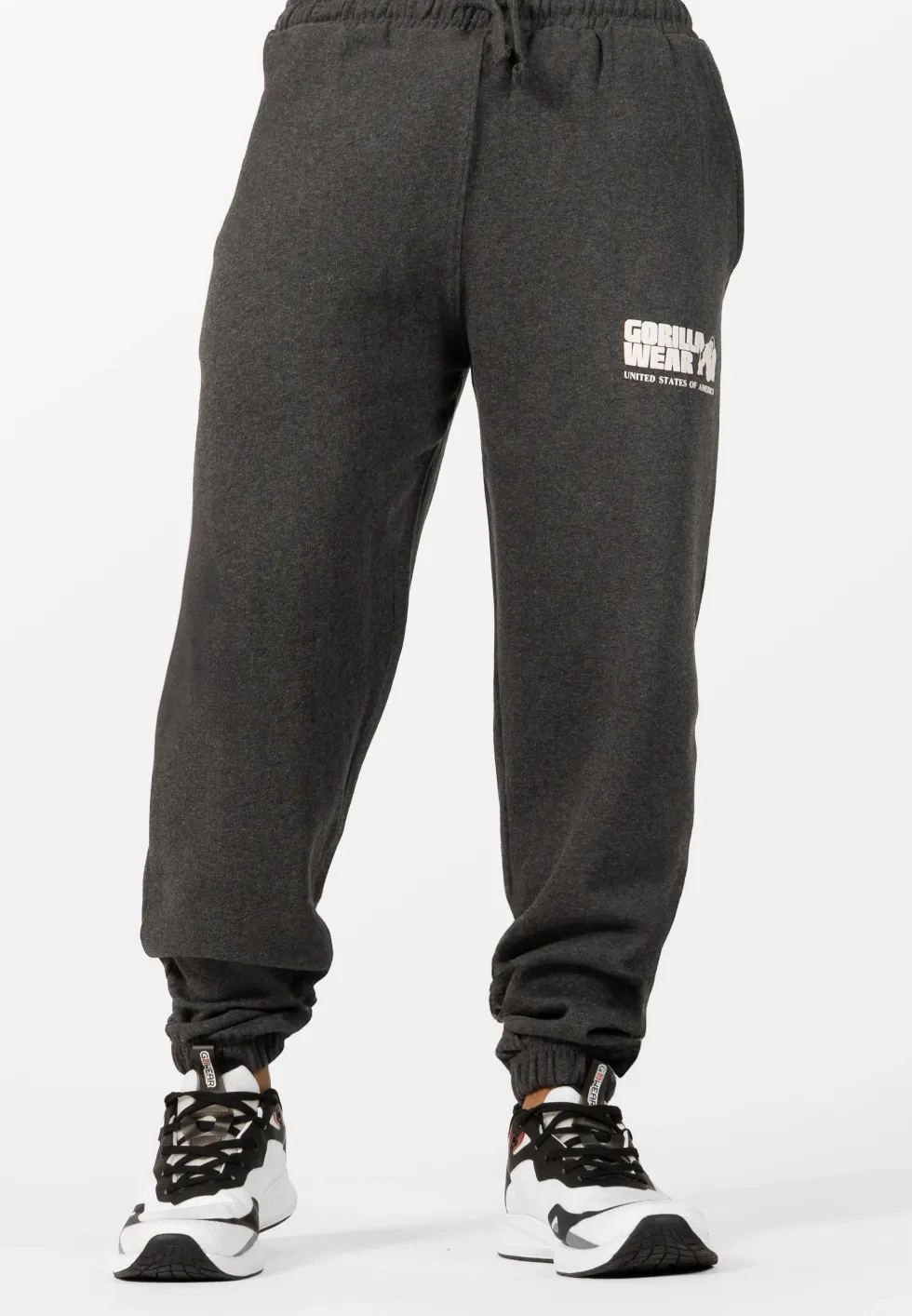 Gorilla Wear Classic Oversized Sweatpants - Donkergrijs Gemeleerd