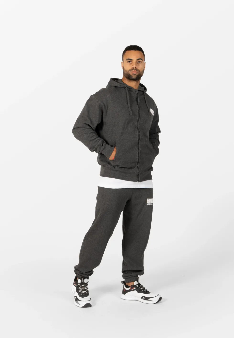 Gorilla Wear Classic Oversized Sweatpants - Donkergrijs Gemeleerd