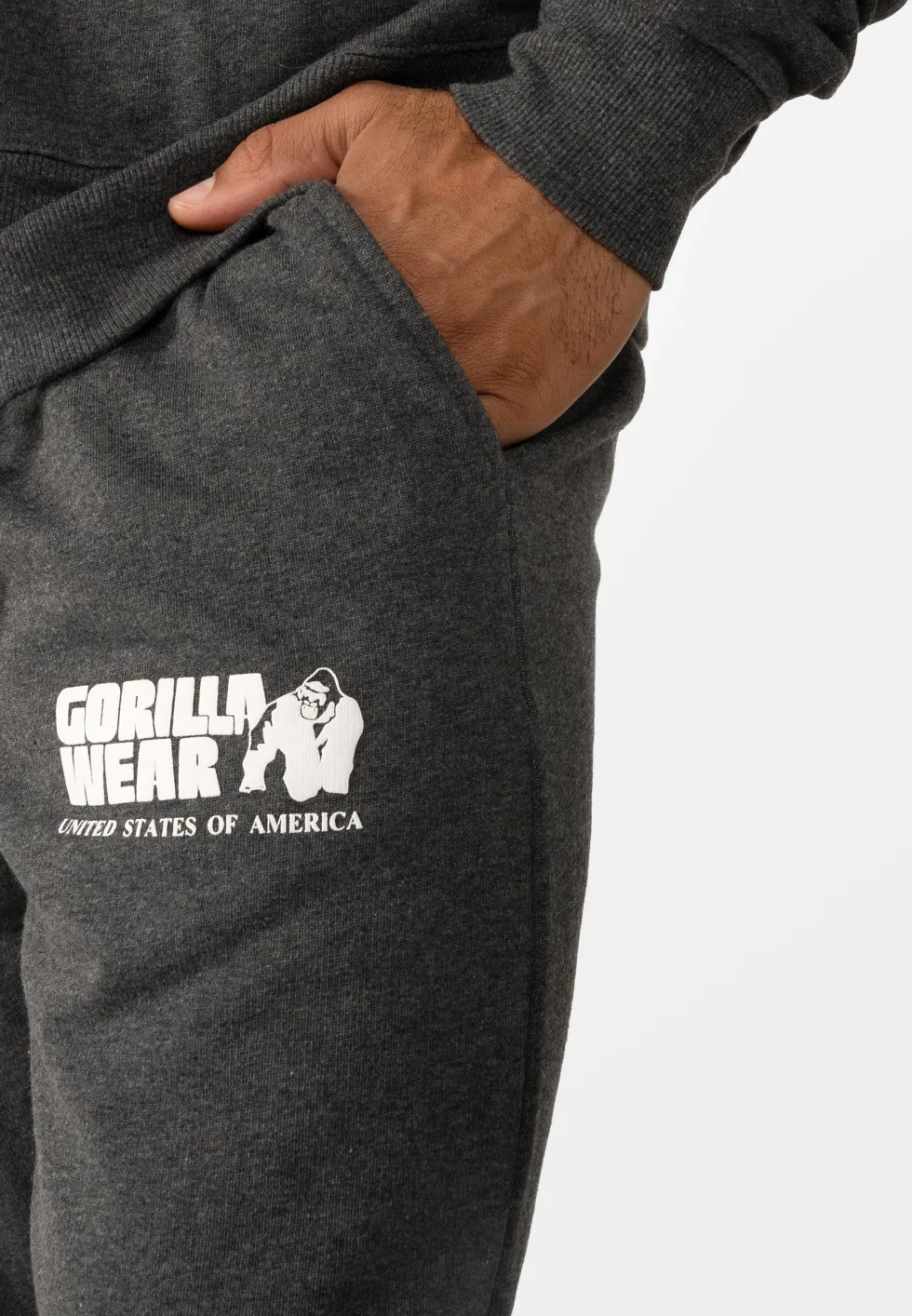Gorilla Wear Classic Oversized Sweatpants - Donkergrijs Gemeleerd