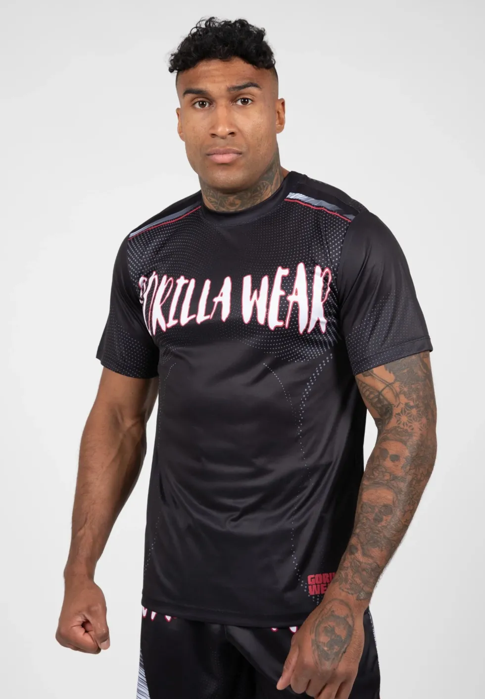 Gorilla Wear Clayton T-shirt - Zwart/Rood