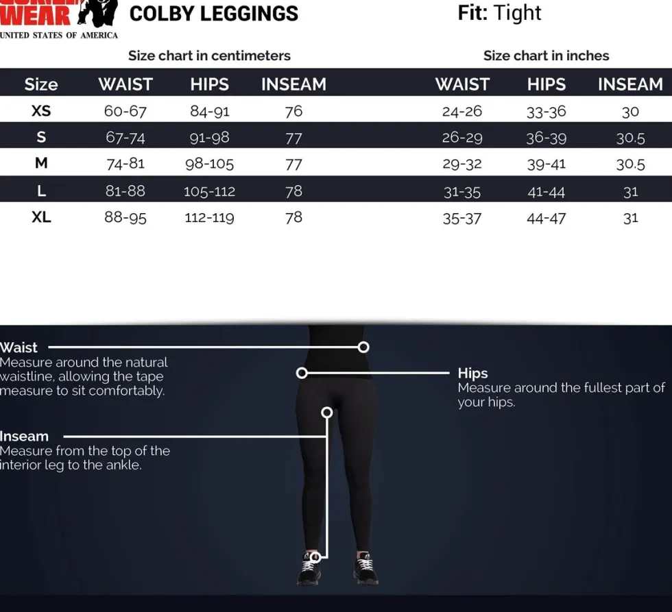Gorilla Wear Colby Legging - Zwart