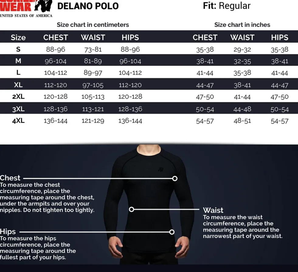Gorilla Wear Delano Polo - Zwart/Wit