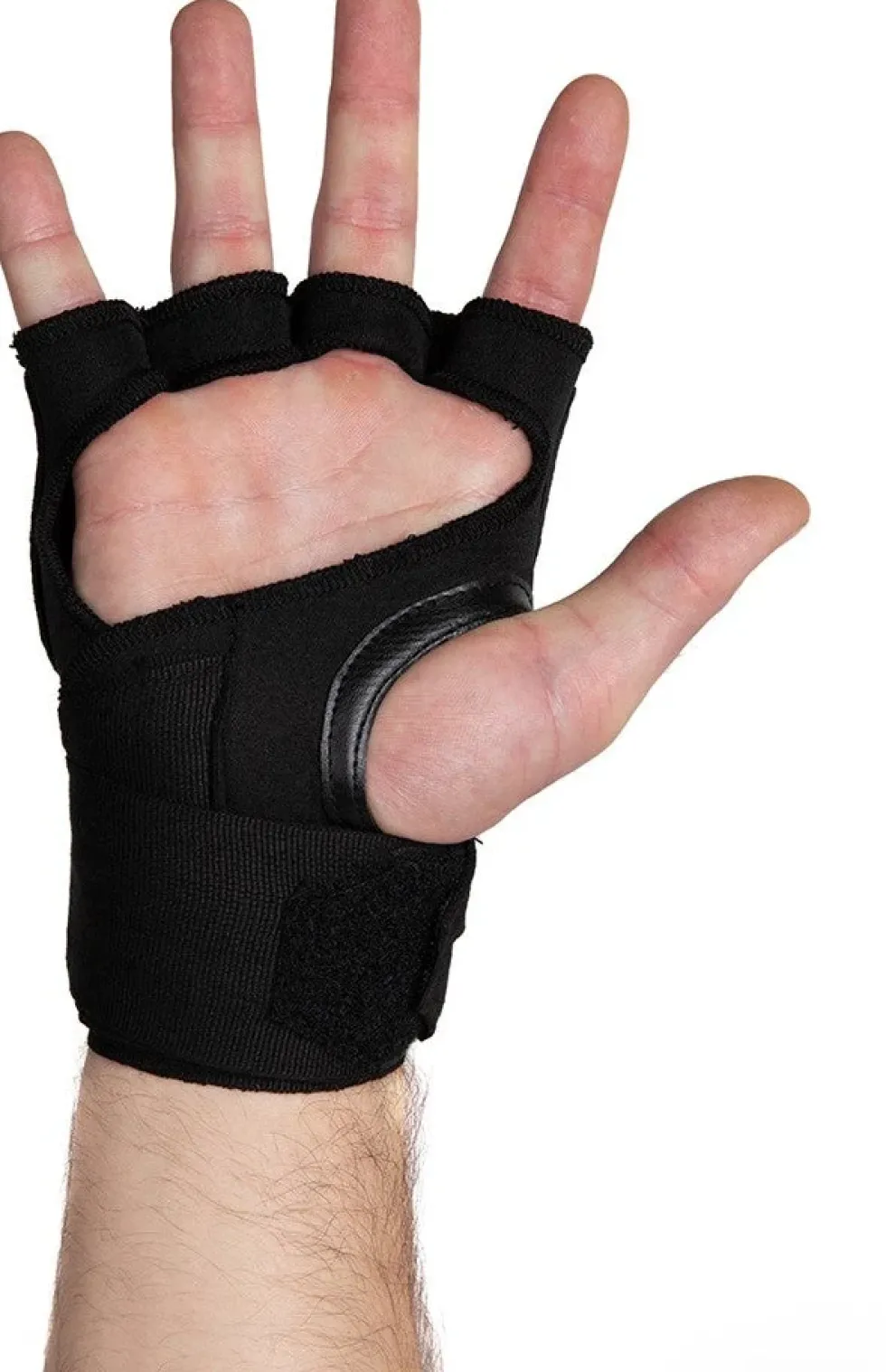 Gorilla Wear Gel Handschoenen met Omslag - Zwart/Wit