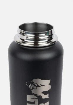 Gorilla Wear Geïsoleerde RVS Waterfles - Zwart - 1000 ml