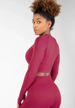 Gorilla Wear Hilton Seamless Cropped Longsleeve - Fuchsia