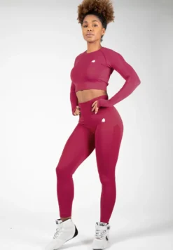 Gorilla Wear Hilton Seamless Cropped Longsleeve - Fuchsia