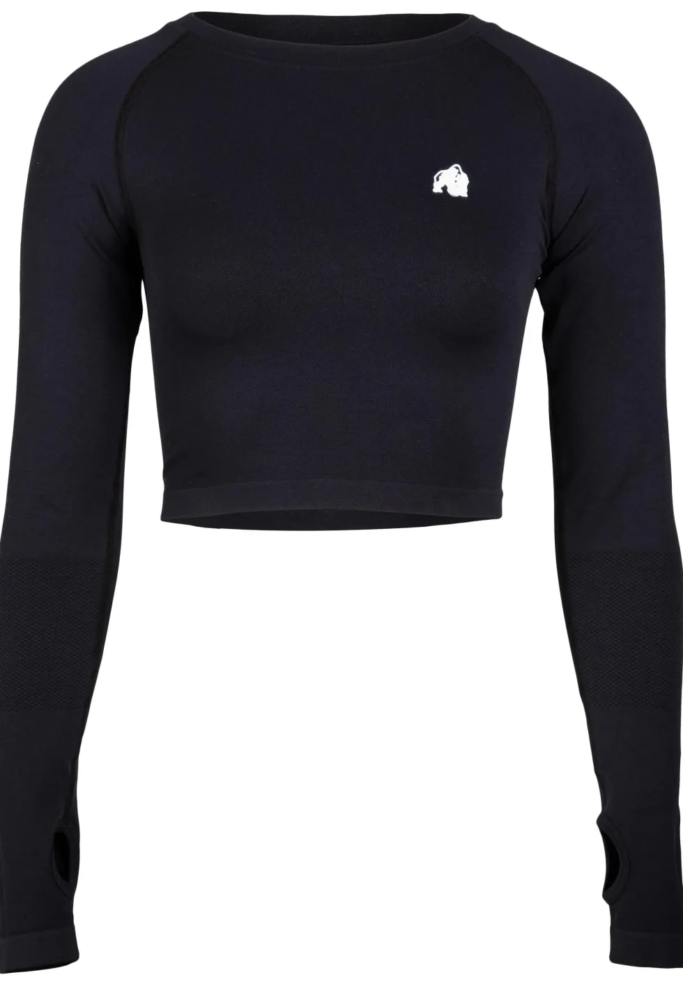 Gorilla Wear Hilton Seamless Cropped Longsleeve - Zwart