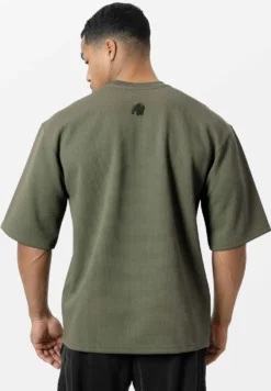 Gorilla Wear Idaho Oversized Waffle T-shirt - Legergroen