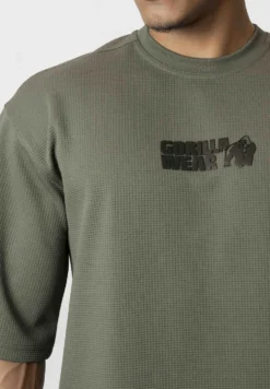 Gorilla Wear Idaho Oversized Waffle T-shirt - Legergroen