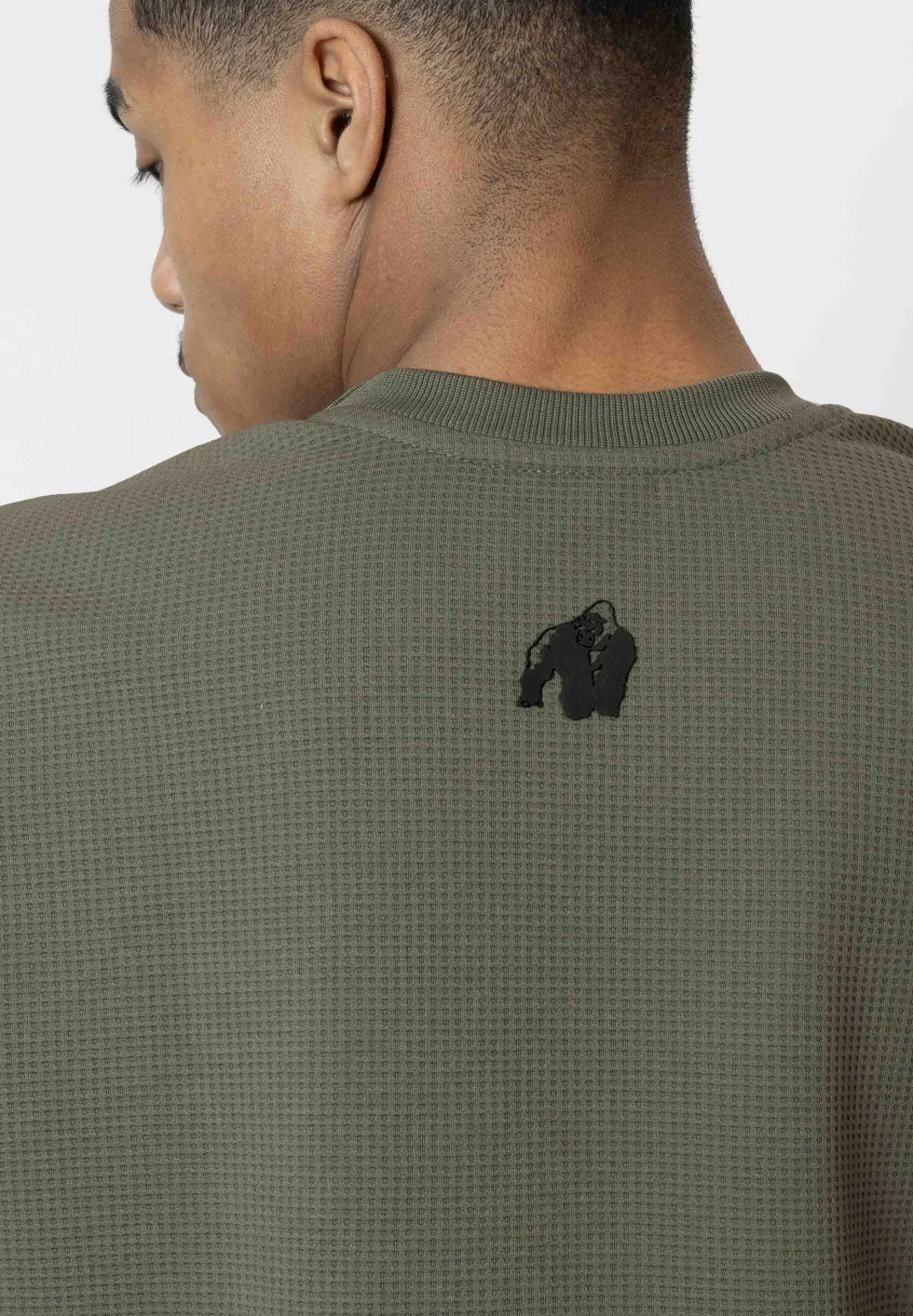 Gorilla Wear Idaho Oversized Waffle T-shirt - Legergroen