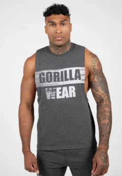 Gorilla Wear Lopez Drop Armhole Tank Top - Donkergrijs